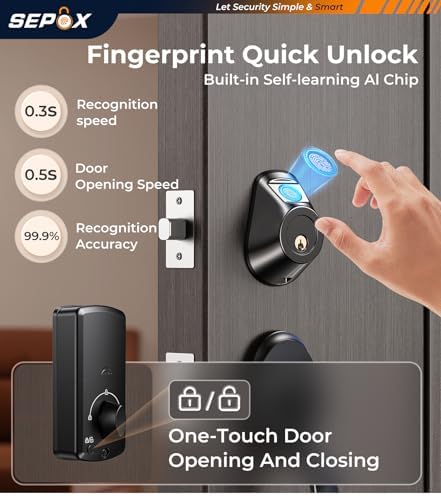 SEPOX 5-in-1 Door Lock Set for Smart Unlocking encoded