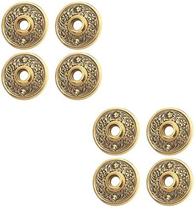 Victorian Rosette Antique Brass Cabinet Door Knob Rosettes Pack of 4
