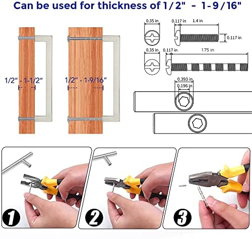 32-Piece Set of Kitchen Cabinet Handles with Brushed Nickel Finish