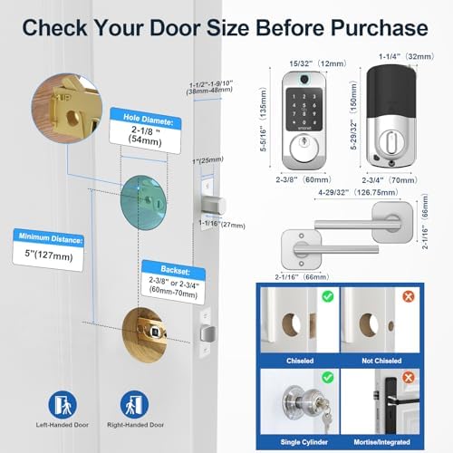 Front Door Smart Lock with Fingerprint Entry for Vacation Properties
