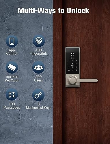 Blusafe Smart Lock 2-in-1 Doorbell with Handle Biometric Secure