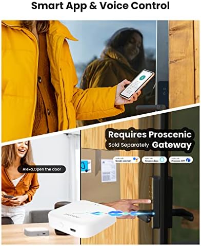 Proscenic Smart Fingerprint Door Lock With Touchscreen Keypad and WiFi