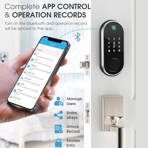 Smart Deadbolt Door Lock with Fingerprint Ic Fob Code