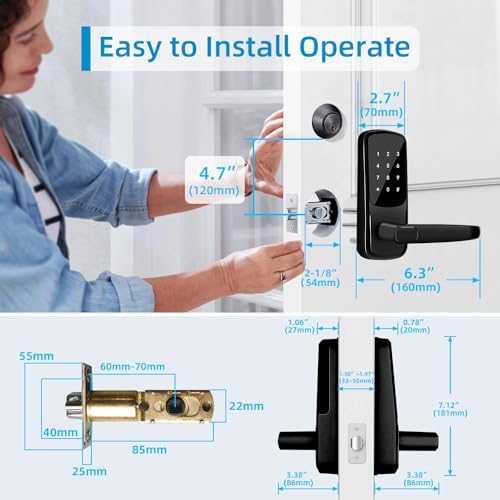 Multi-Door Smart Door Lock with Keypad Biometric Bluetooth