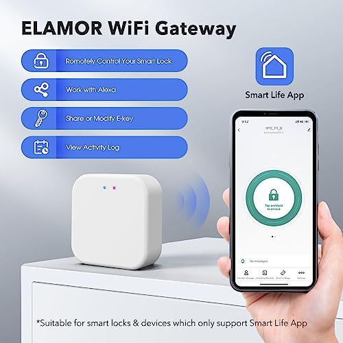 ELAMOR Smart Wi-Fi Gateway Effortless Door Lock Home Control