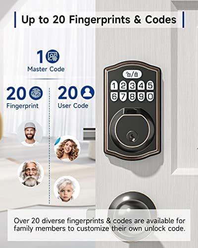 HOSOM Smart Keypad Deadbolt - Secure Convenient Front Door Entry
