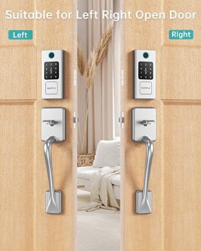 Smart Keyless Front Door Lock with Fingerprint Bluetooth Security