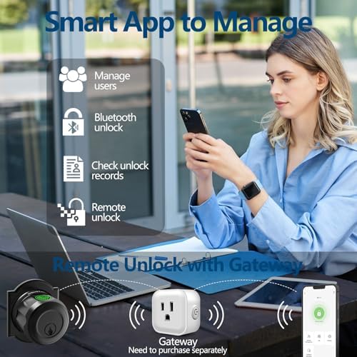 GeekTale Fingerprint Door Lock with 3-in-1 Unlocking Methods