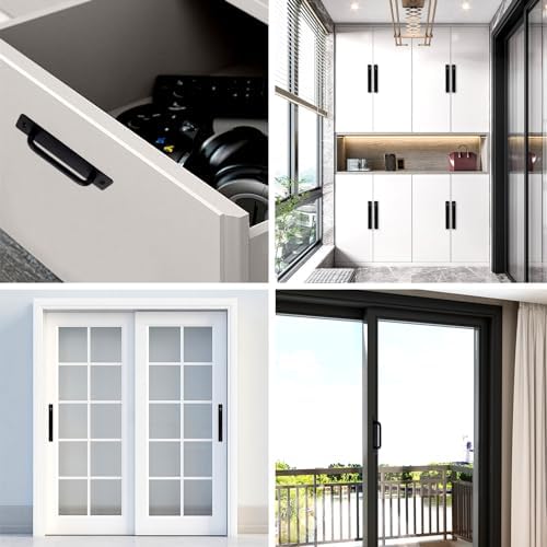 Durable Aluminum Alloy Barn Door Handles 2-Piece Set