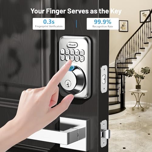 Zowill Fingerprint Door Lock Secure and Durable Front Door Lock System
