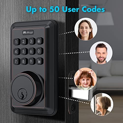 iMagic Keypad Deadbolt Easy Keyless Entry 50 User Codes