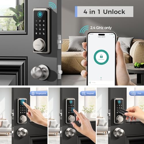 WiFi Keyless Entry Door Lock with Fingerprint Keypad