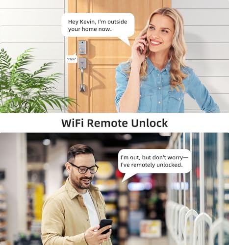 HEANTLE WiFi Smart Lock with Fingerprint Entry for Front Door