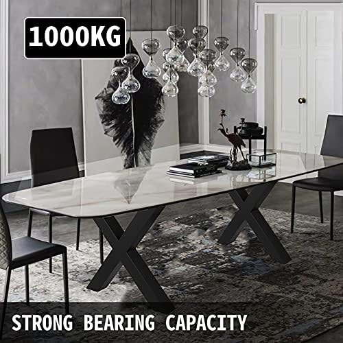 VEVOR Set of 2 Black Steel Table Legs