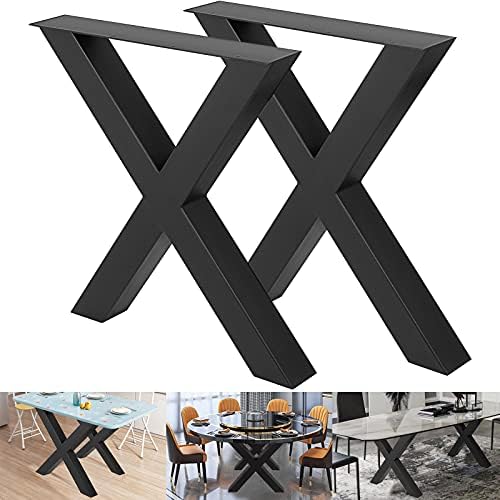 VEVOR Set of 2 Black Steel Table Legs
