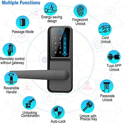 Fingerprint Door Lock Keyless Entry Smart Security 2-Year Warranty