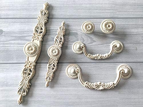 LynnsGraceland Creamy White Drawer Pull Gold-Trimmed Estimate of Your Style