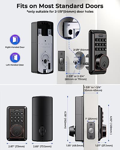 ApeStellar Keyless Entry Door Lock with Keypad - Oil-Rubbed Bronze