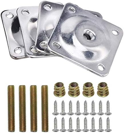 Easily Attach Furniture Legs with Mounting Plates Set