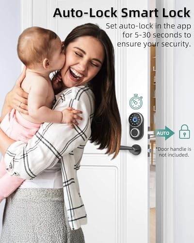 Onemake Keypad Fingerprint Deadbolt Smart Door Lock with Keyless Entry