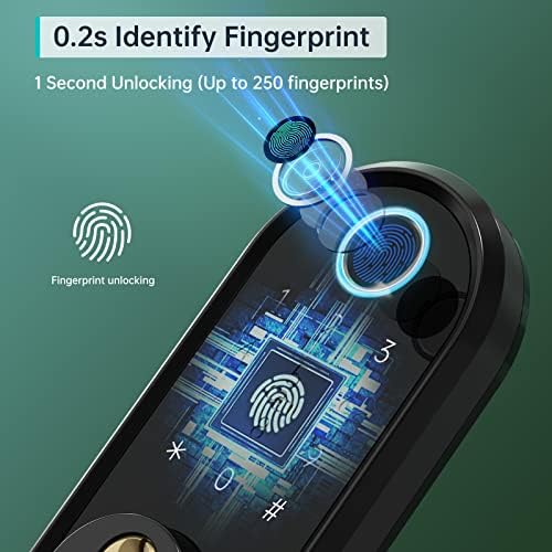 Smart Door Lock with Fingerprint Bluetooth 8-in-1 Function
