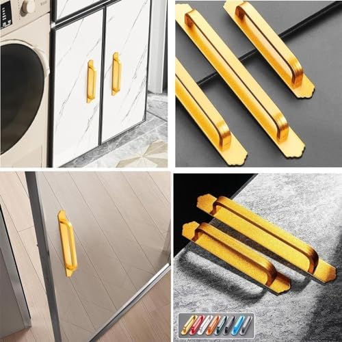 EFARMA Sliding Door Handles 2pcs Red 215mm Self-Adhesive