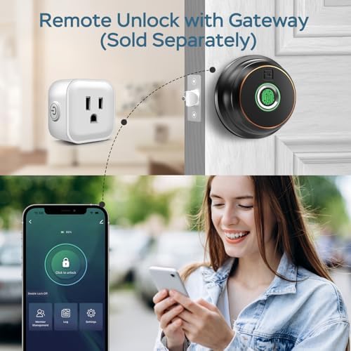 GeekTale Fingerprint Deadbolt with Keyless Entry Smart Lock