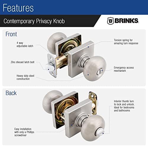 Brinks Sleek Privacy Door Knob