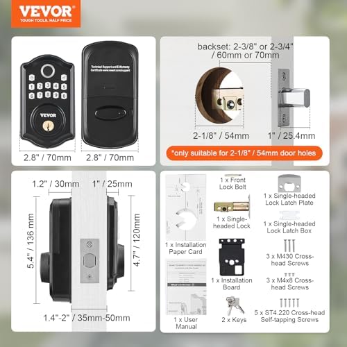 Secure Front Door Lock with Multiple Unlock Options