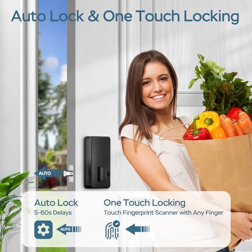 GeekTale Fingerprint Deadbolt with Keyless Entry Smart Lock