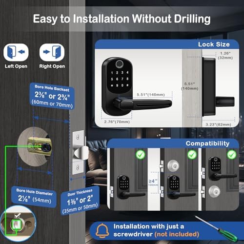 Smart Door Lock with Keypad for Front Door