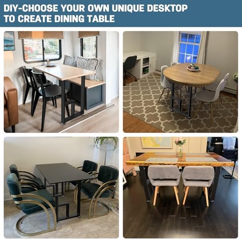 Sturdy 28-inch Steel Table Legs