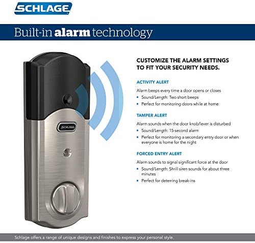 SchLAG Connect Touchscreen Plus Built-In Alarm Deadbolt