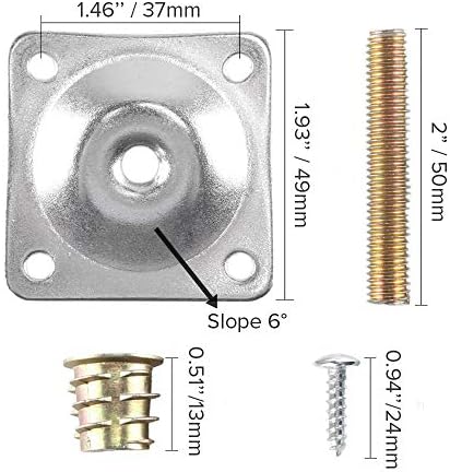 Easily Attach Furniture Legs with Mounting Plates Set
