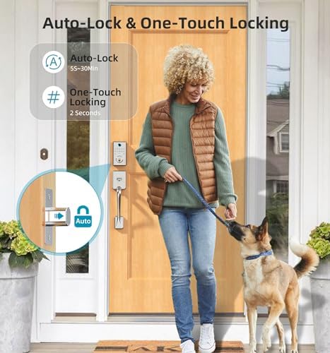 HEANTLE WiFi Smart Lock with Fingerprint Entry for Front Door