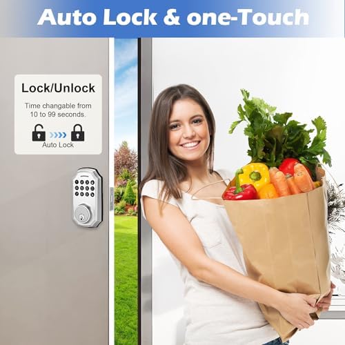Smart Door Lock Set with Keyless Entry and Voice Prompts