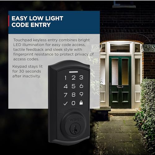 Weiser SmartCode Deadbolt with Touchpad - Matte Black
