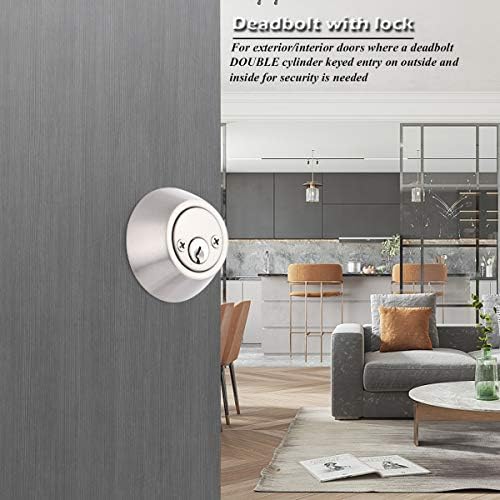 Gobrico 5 Keyed Alike Double Cylinder Deadbolts Satin Nickel Finish