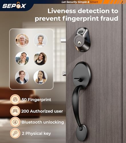 SEPOX 5-in-1 Door Lock Set for Smart Unlocking encoded