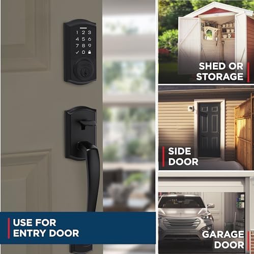 Weiser SmartCode Deadbolt with Touchpad - Matte Black