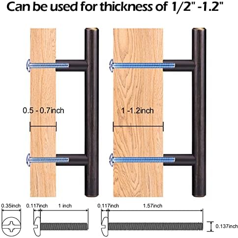 20 Set Solid Stainless Steel Cabinet Handles Pulls Oil-Rubbed Bronze