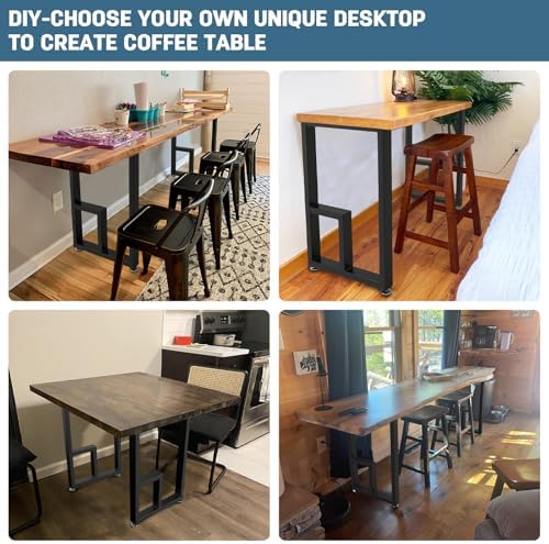 Sturdy 28-inch Steel Table Legs