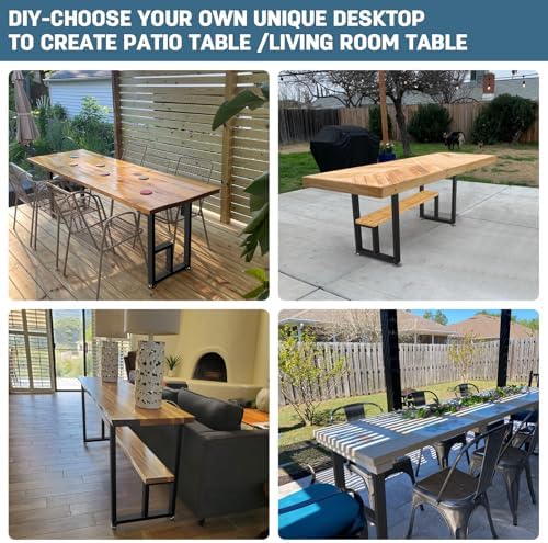 Sturdy 28-inch Steel Table Legs